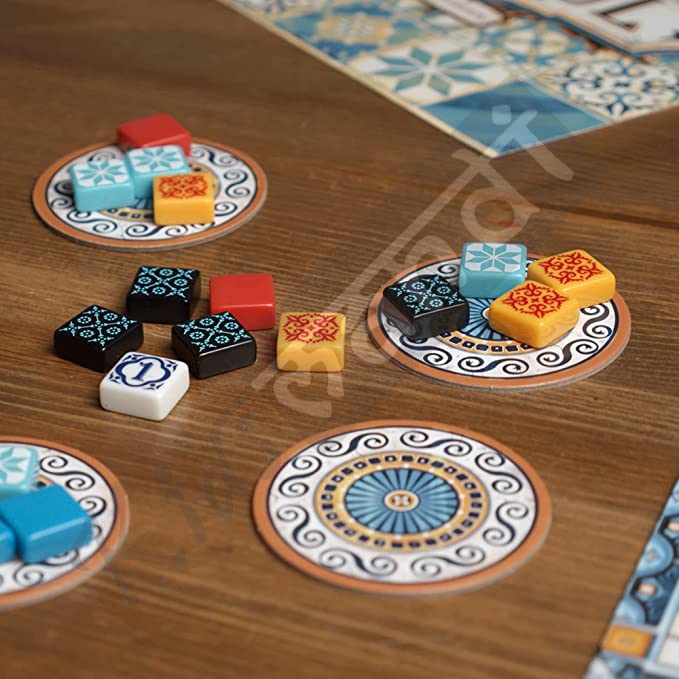 Kids Mandi Azul Strategy Tile Placement Board Game- Educational Fun