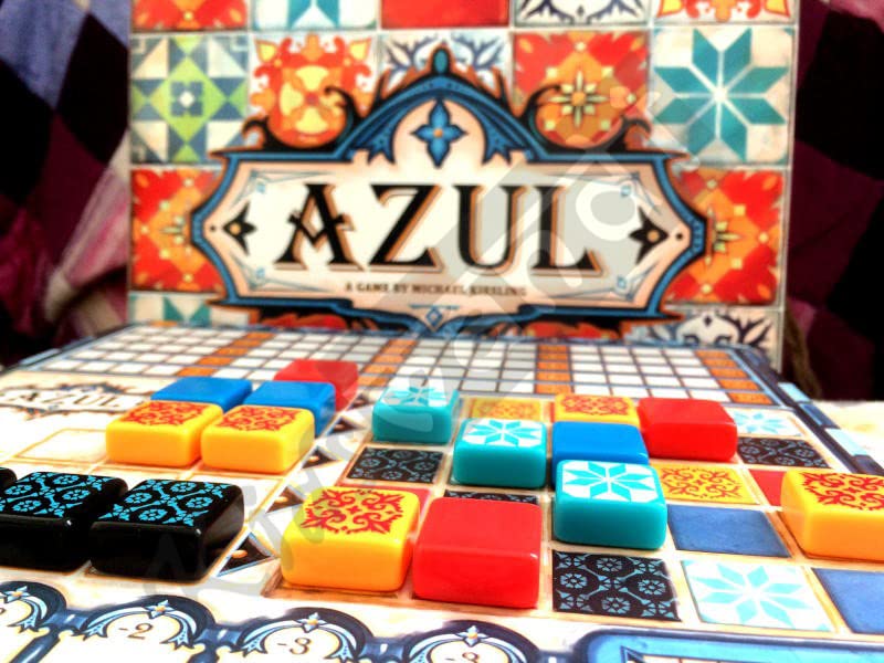 Kids Mandi Azul Strategy Tile Placement Board Game- Educational Fun