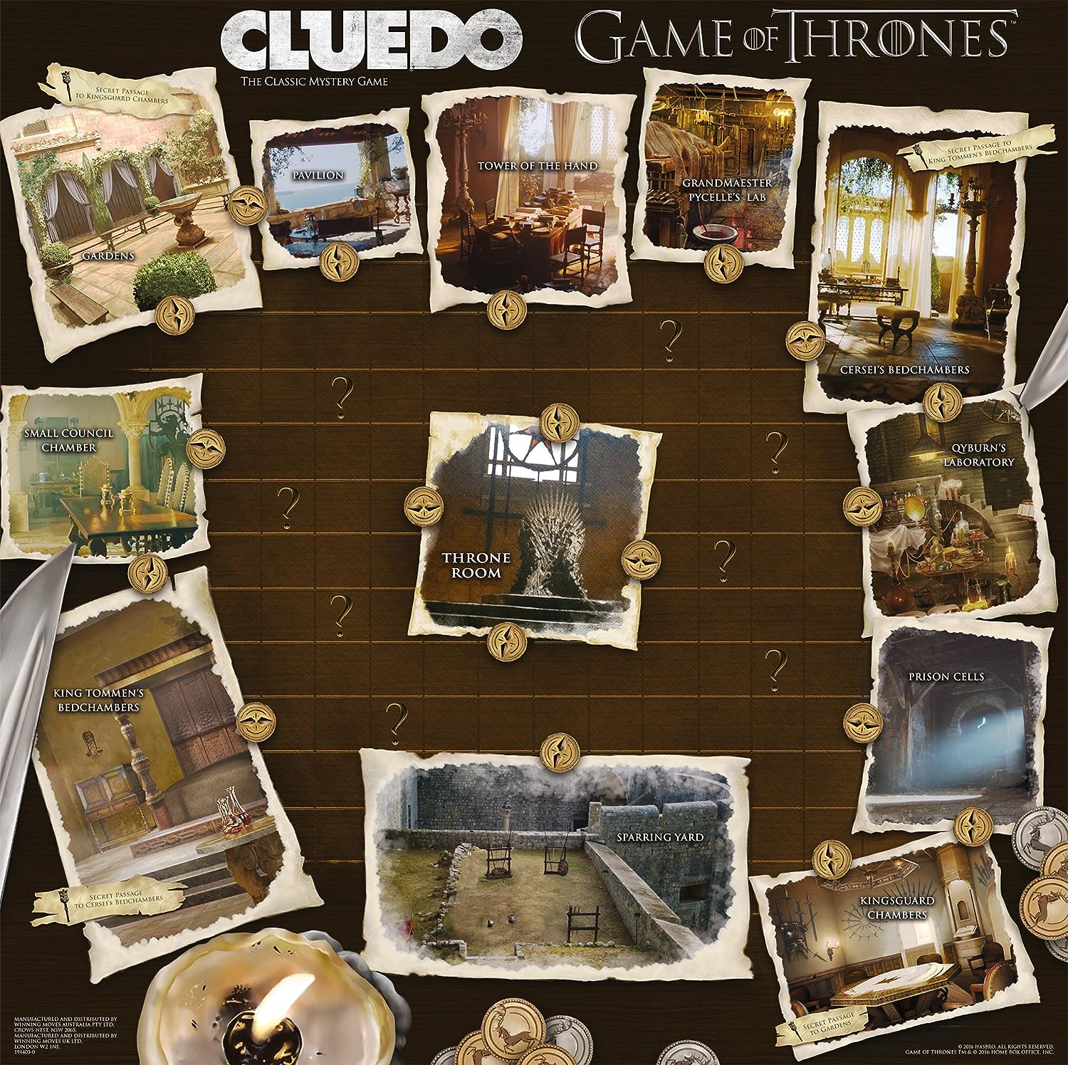 KIDS MANDI Game of Thrones Cluedo Mystery Board Game
