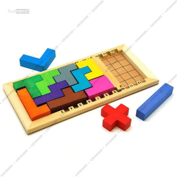 Wooden Blocks Puzzle Brain Teasers Toy