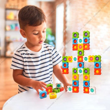 Push Pop-it Puzzle for Building Blocks