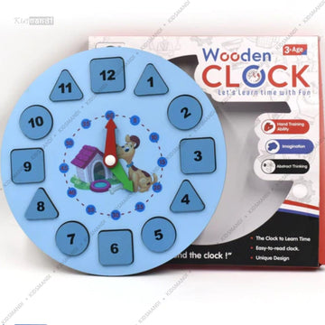 Wooden Shape Color Sorting Clock