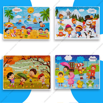 Jigsaw Puzzle Game Different Sets of 4 in 1