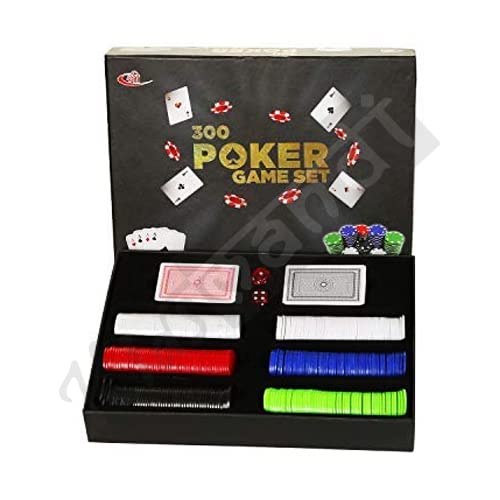 Kids Mandi casino style plastic poker chips set for gambling.