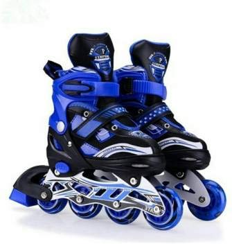 Kids Mandi Adjustable Inline Skates with Illuminating Wheels for Beginners