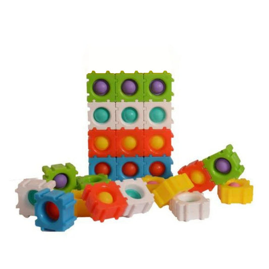 Push Pop-it Puzzle for Building Blocks