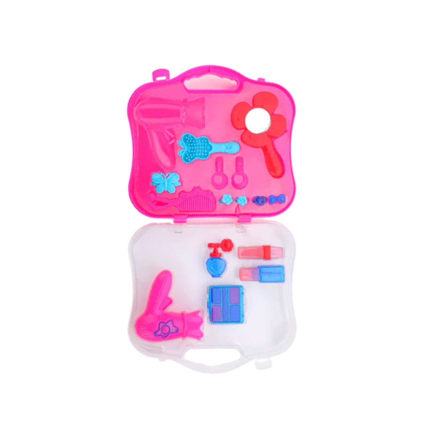 KIDS MANDI Beauty Kit Toy Set for Kids Non Toxic Makeup Set for Baby Girls Perfect Birthday Gift Indoor Game Carry Suitcase Included