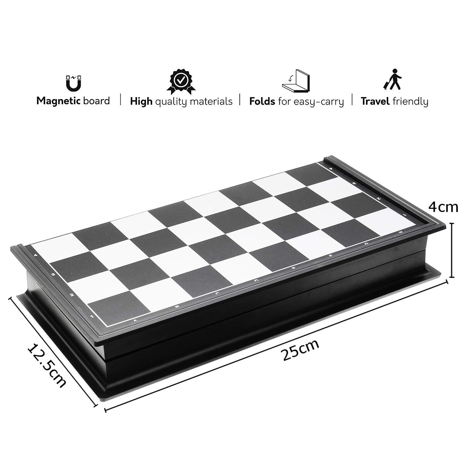 Kids Mandi magnetic travel chess set for educational fun and learning.
