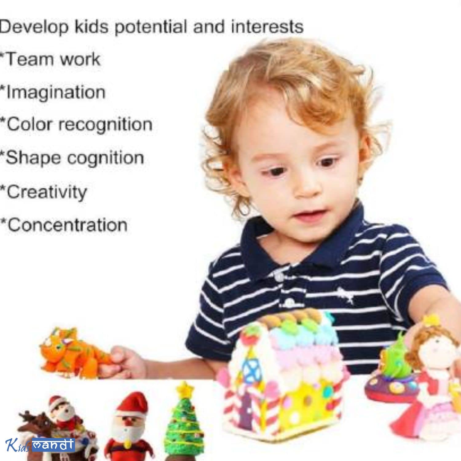 Kids Mandi dough compound case of colors non-toxic assorted ages 2 and up multicolor.