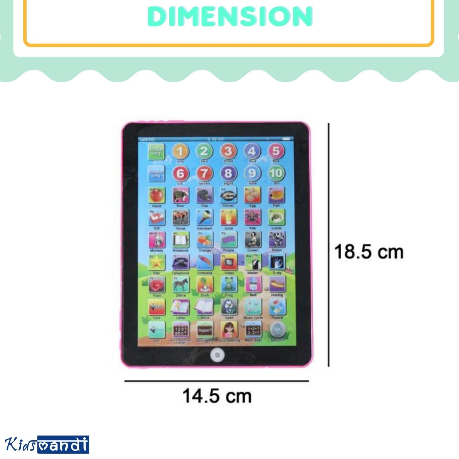 Kids Mandi Learning Pad - Educational toys for 3-6 years.
