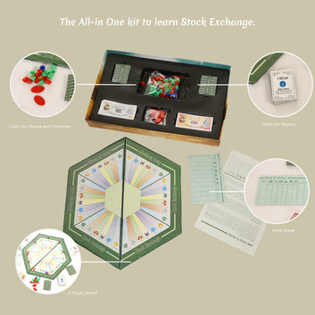 Kids Mandi stock exchange board game, educational and fun, for 2-6 players.
