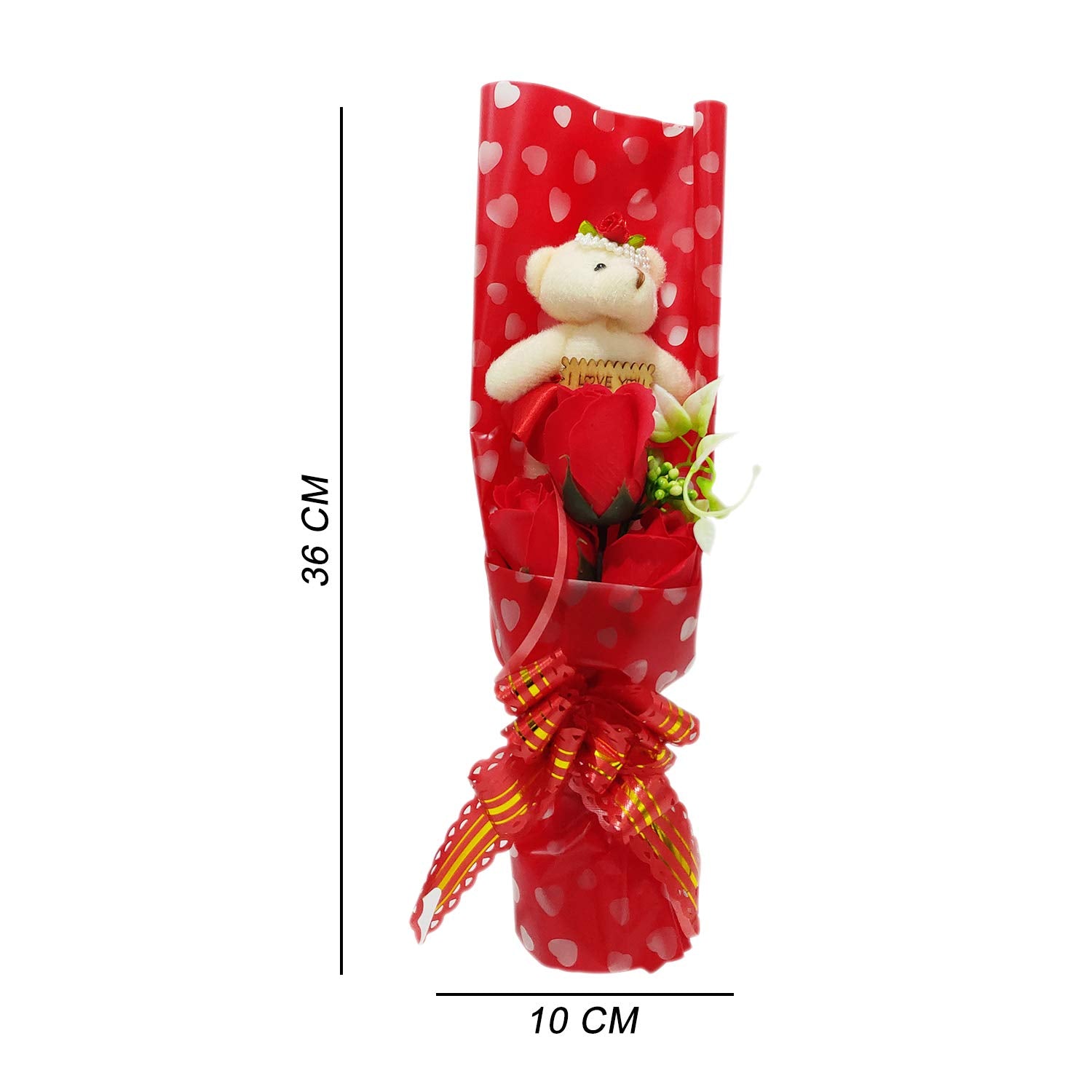 KIDS MANDI Sisq Rose Bouquet with Small Teddy Gift Set