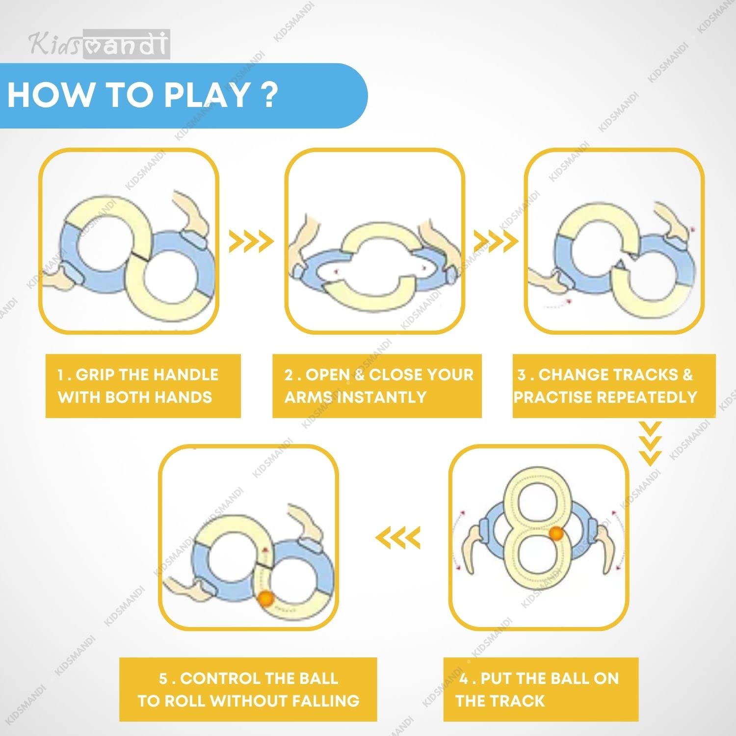 Kids Mandi Infinite Loop 8-Shaped Balancing Track Toy with Balls