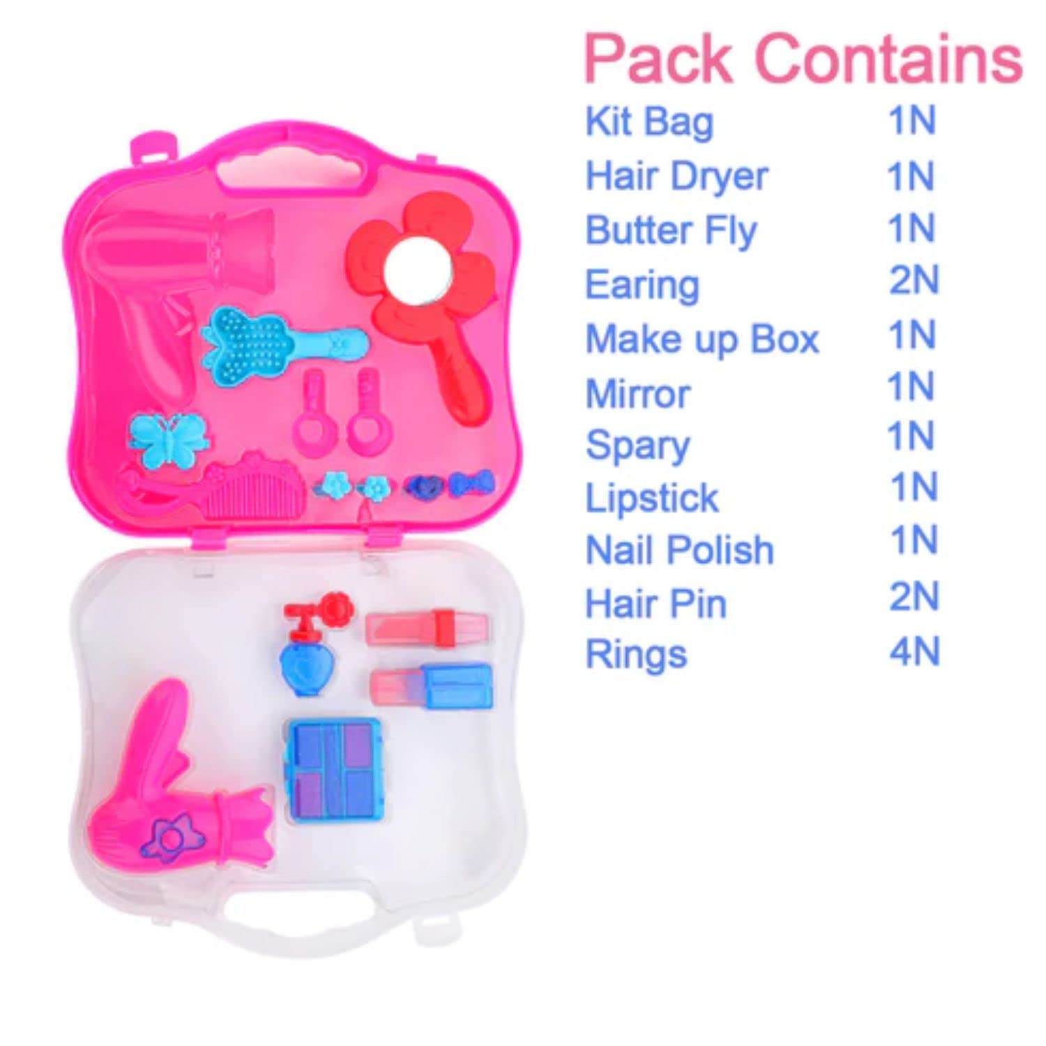 Kids Mandi Beauty Kit Toy Set Pretend Play Makeup Gift