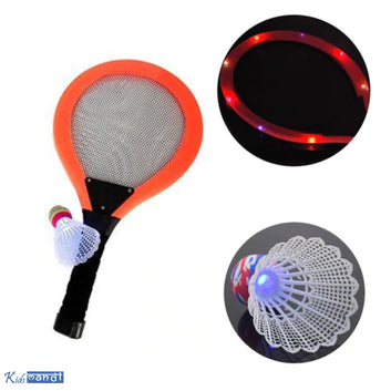 Kids Mandi LED Badminton Rackets with 2 Shuttlecock Night Glow.