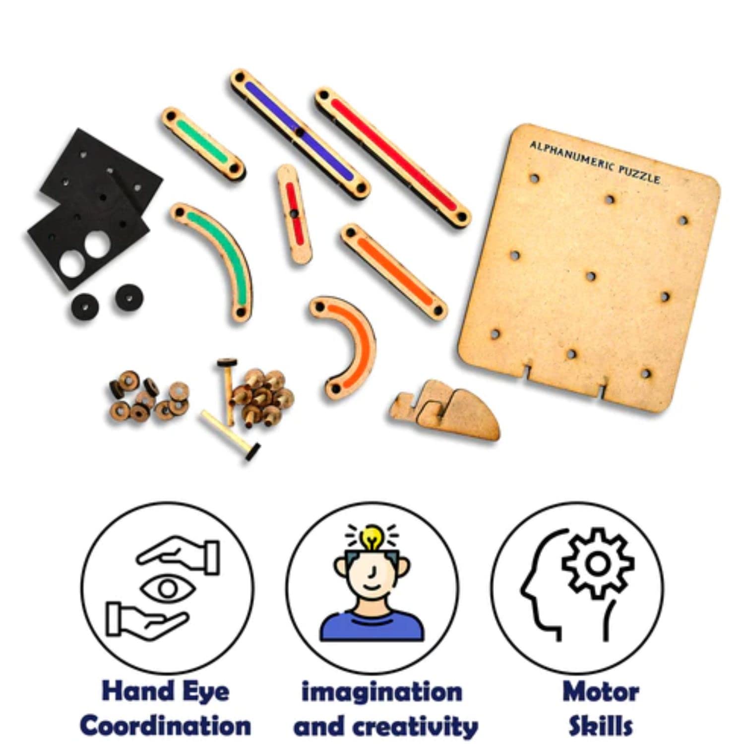 Kids Mandi wooden alphabet construction puzzle toys for kids.