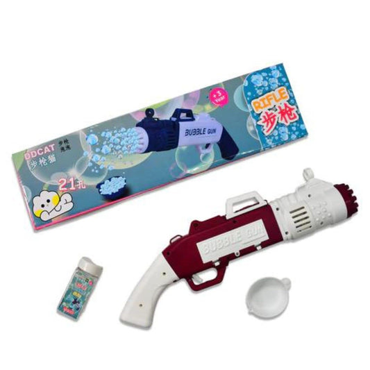 Kids Mandi Battery Operated Bubbles Gun Gatling Bubble Machine (10 words).