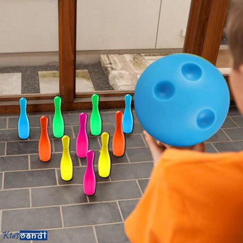 KIDS MANDI Kids Bowling Set with 10 Pins & 2 Balls