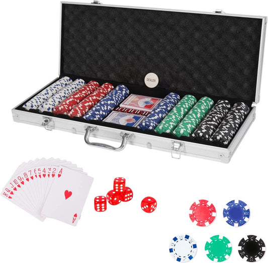 KIDS MANDI complete poker game set with chips, cards, and case