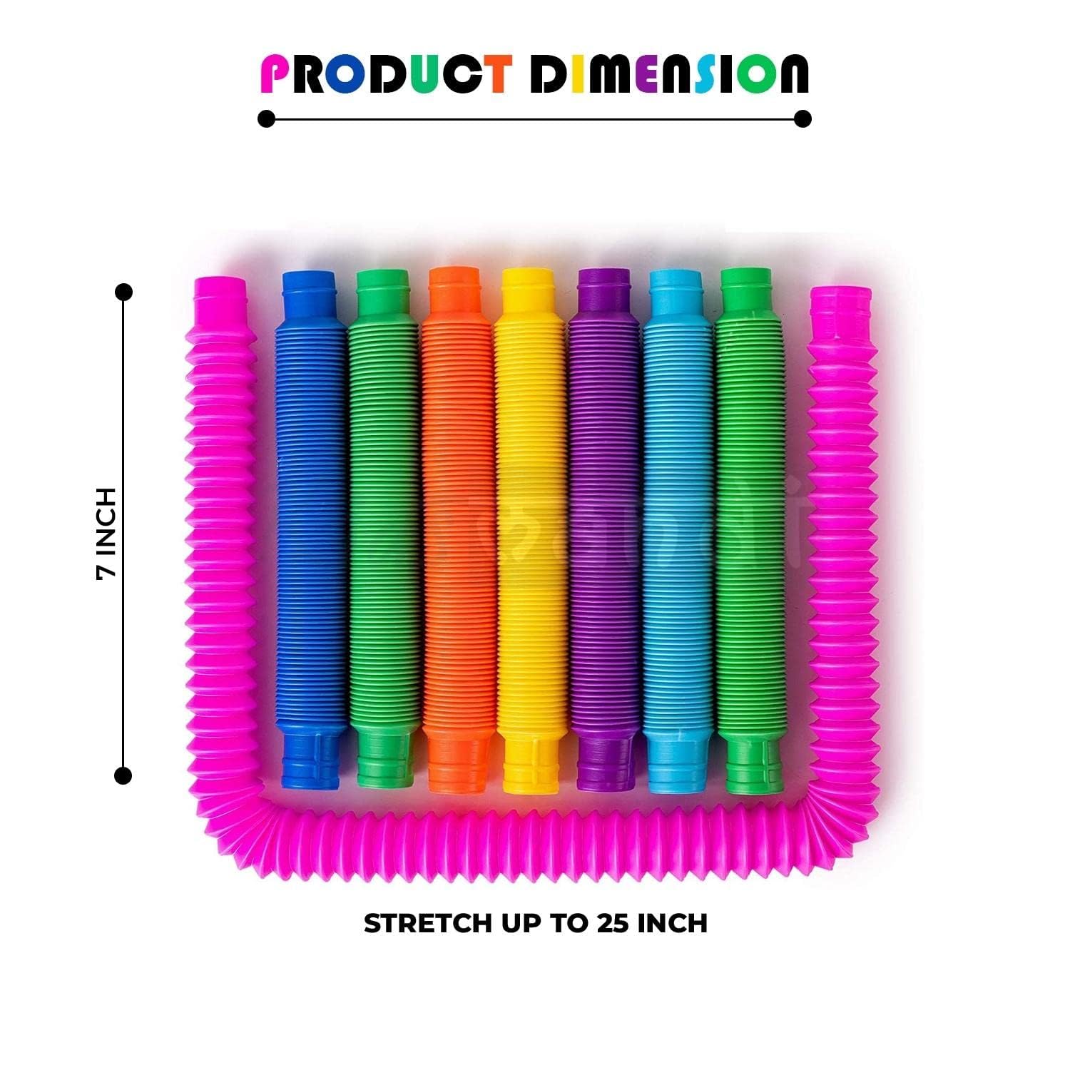 Kids Mandi Pop Tube Fidget Toy in various colors.