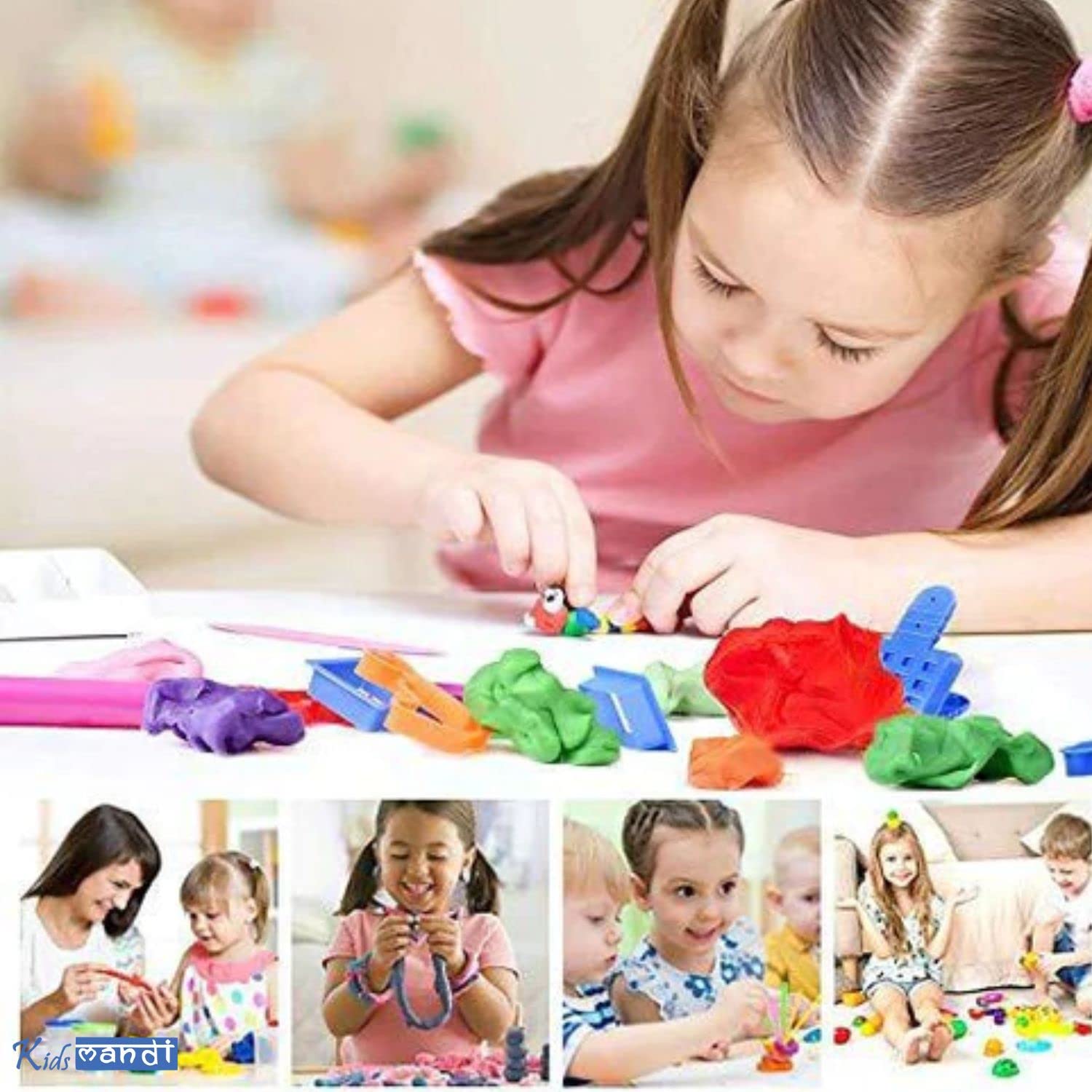 Kids Mandi dough compound case of colors non-toxic assorted ages 2 and up multicolor.