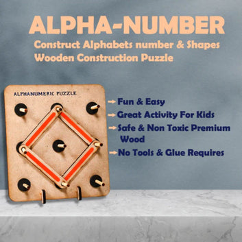 Wooden Alphabets Construction Puzzle