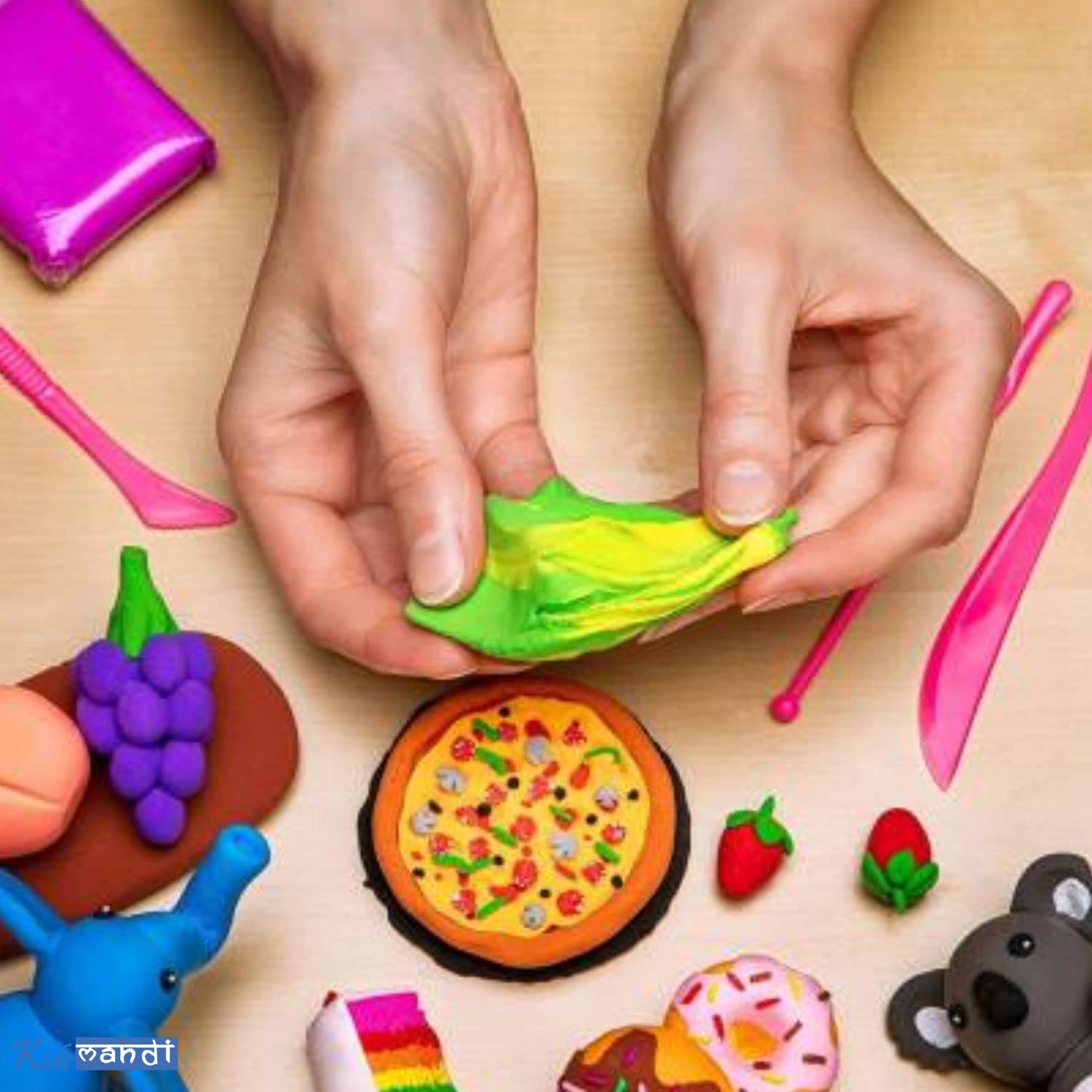 Kids Mandi dough compound case of colors non-toxic assorted ages 2 and up multicolor.