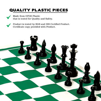 Kids Mandi 17 x 17 Tournament Chess Set with Plastic Filled Chessmen