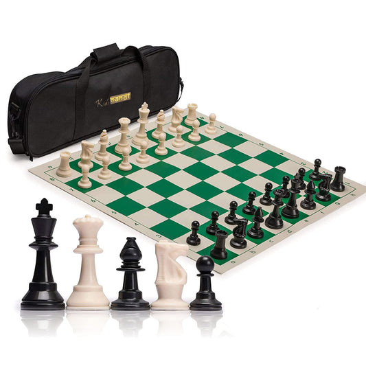 Kids Mandi 17 x 17 Tournament Chess Set with Plastic Filled Chessmen