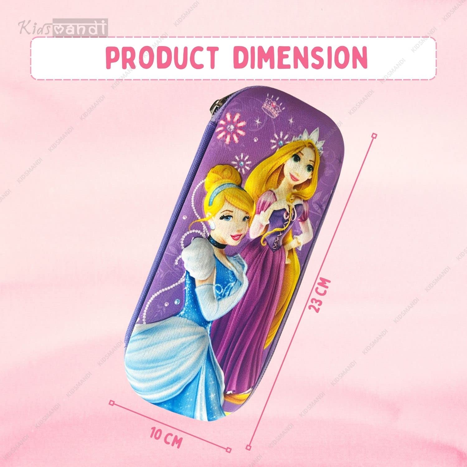 Kids Mandi 3D design Eva pencil case with mesh compartment