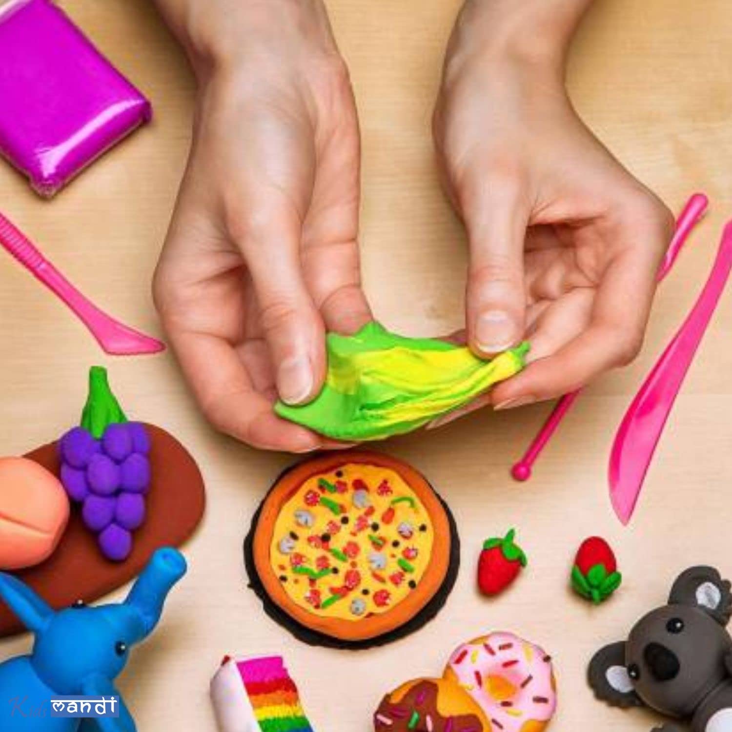 Kids Mandi dough compound case of colors non-toxic assorted ages 2 and up multicolor.
