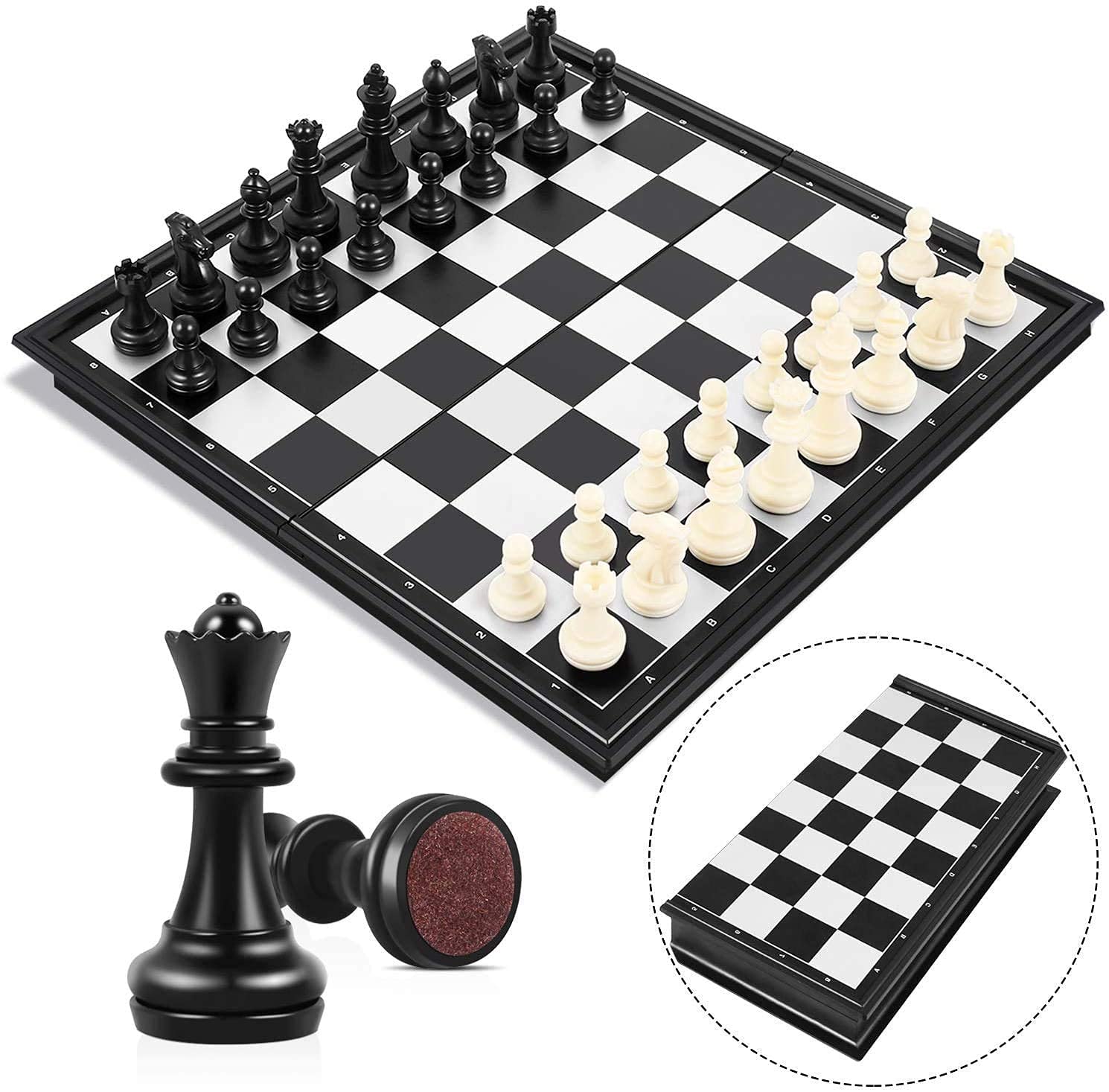 Kids Mandi magnetic travel chess set for educational fun and learning.