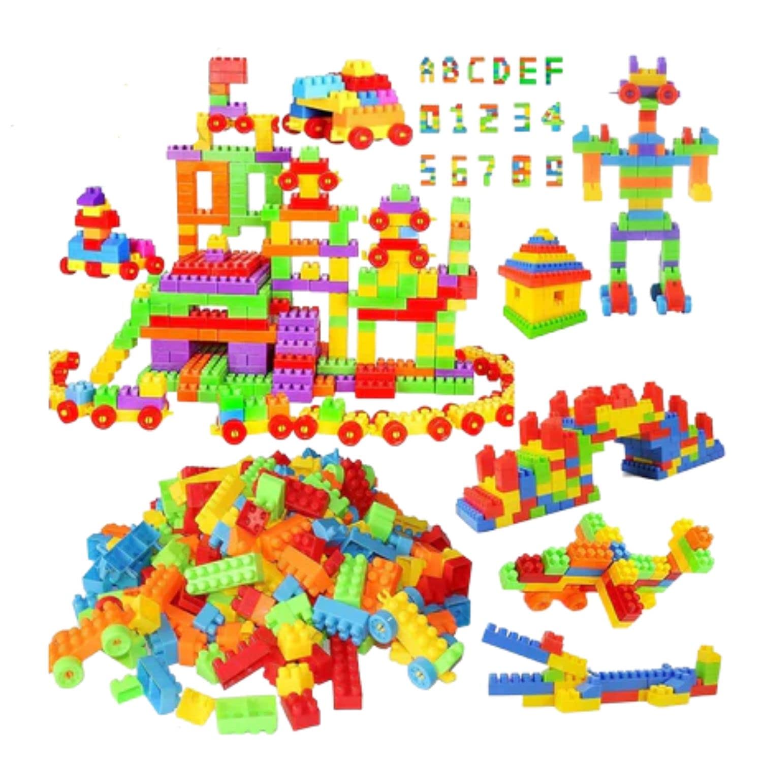 Kids Mandi 60 Pcs Building Blocks: Interlocking Play