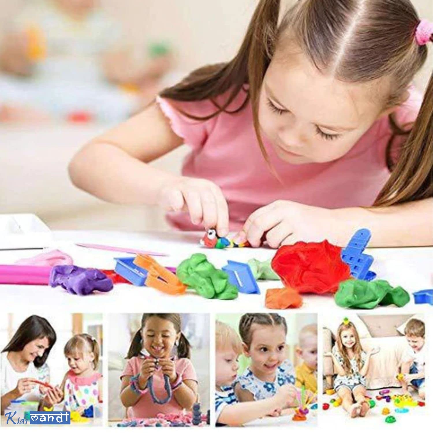 Kids Mandi dough compound case of colors non-toxic assorted ages 2 and up multicolor.