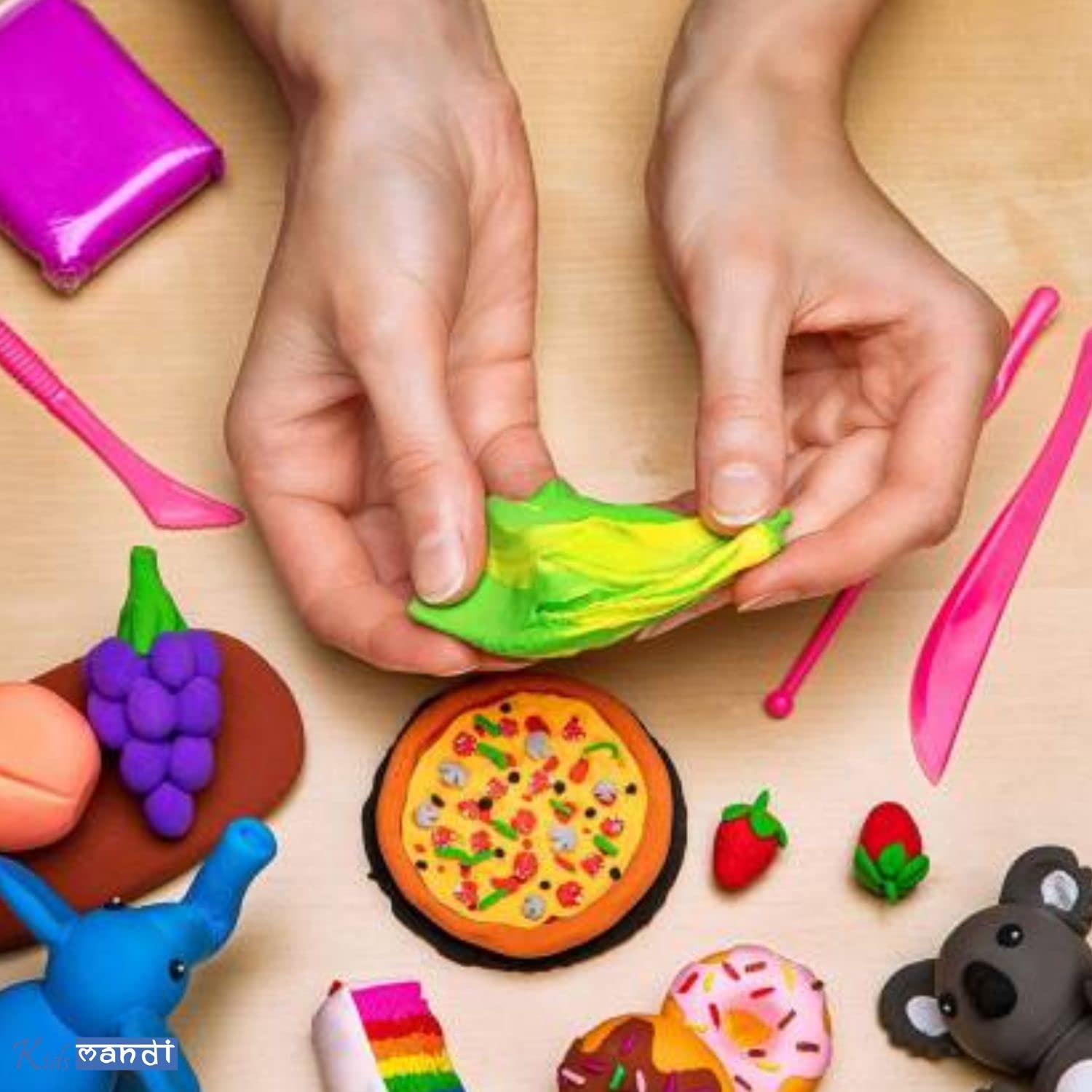 Kids Mandi dough compound case of colors non-toxic assorted ages 2 and up multicolor.