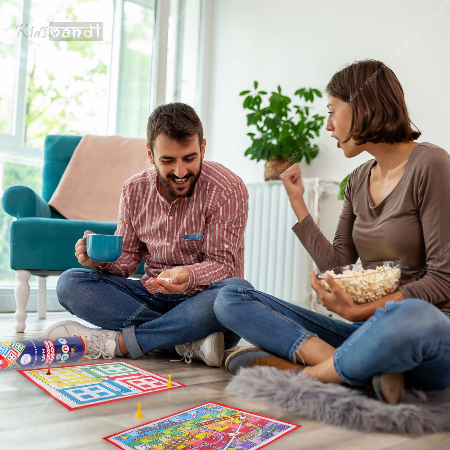 Kids Mandi Ludo Board Game Snake and Ladder Mat Game