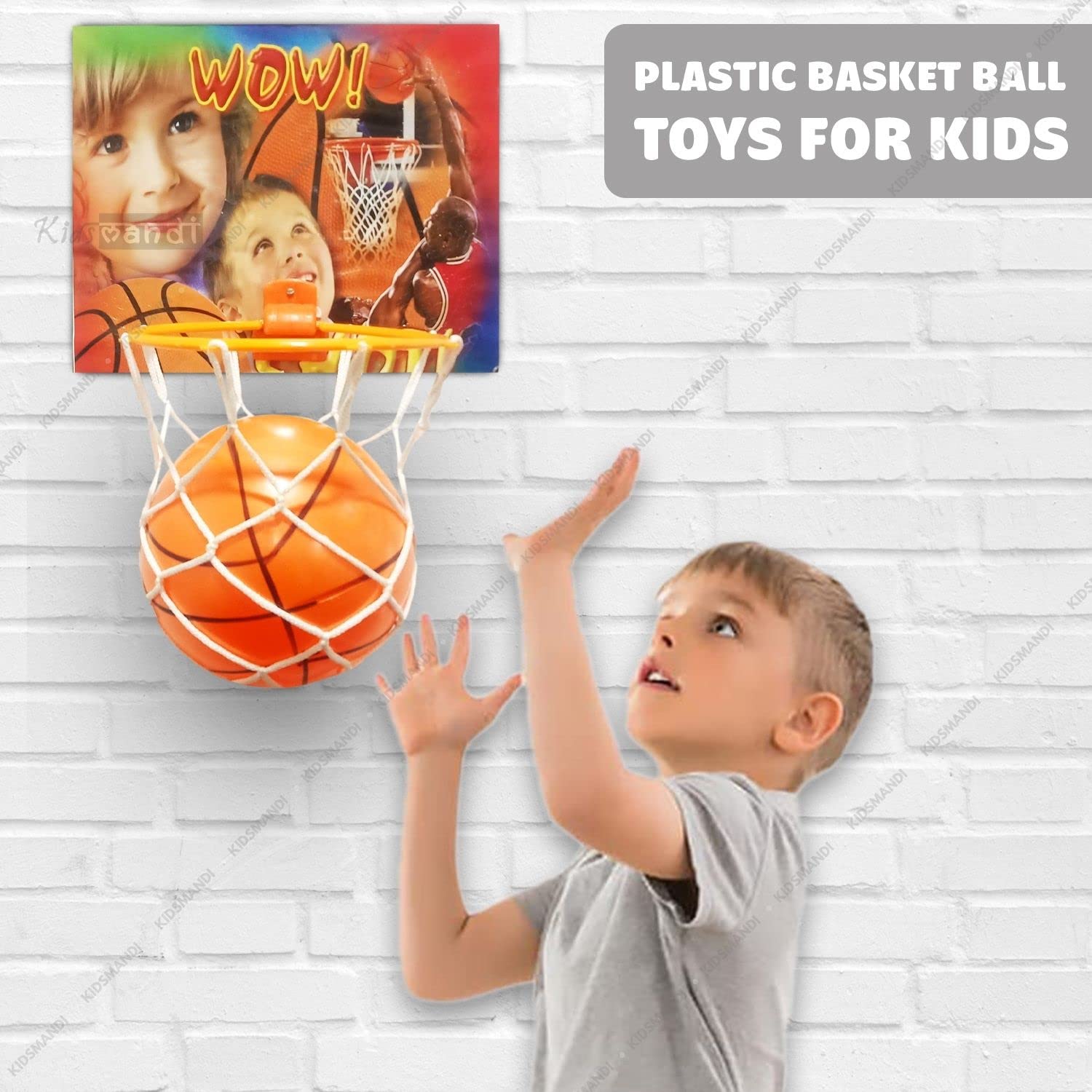 Kids Mandi Plastic Basketball Toys for Kids, Portable Basketball Set