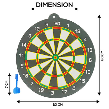 kids-mandi portable magnetic score dart board set with soft darts