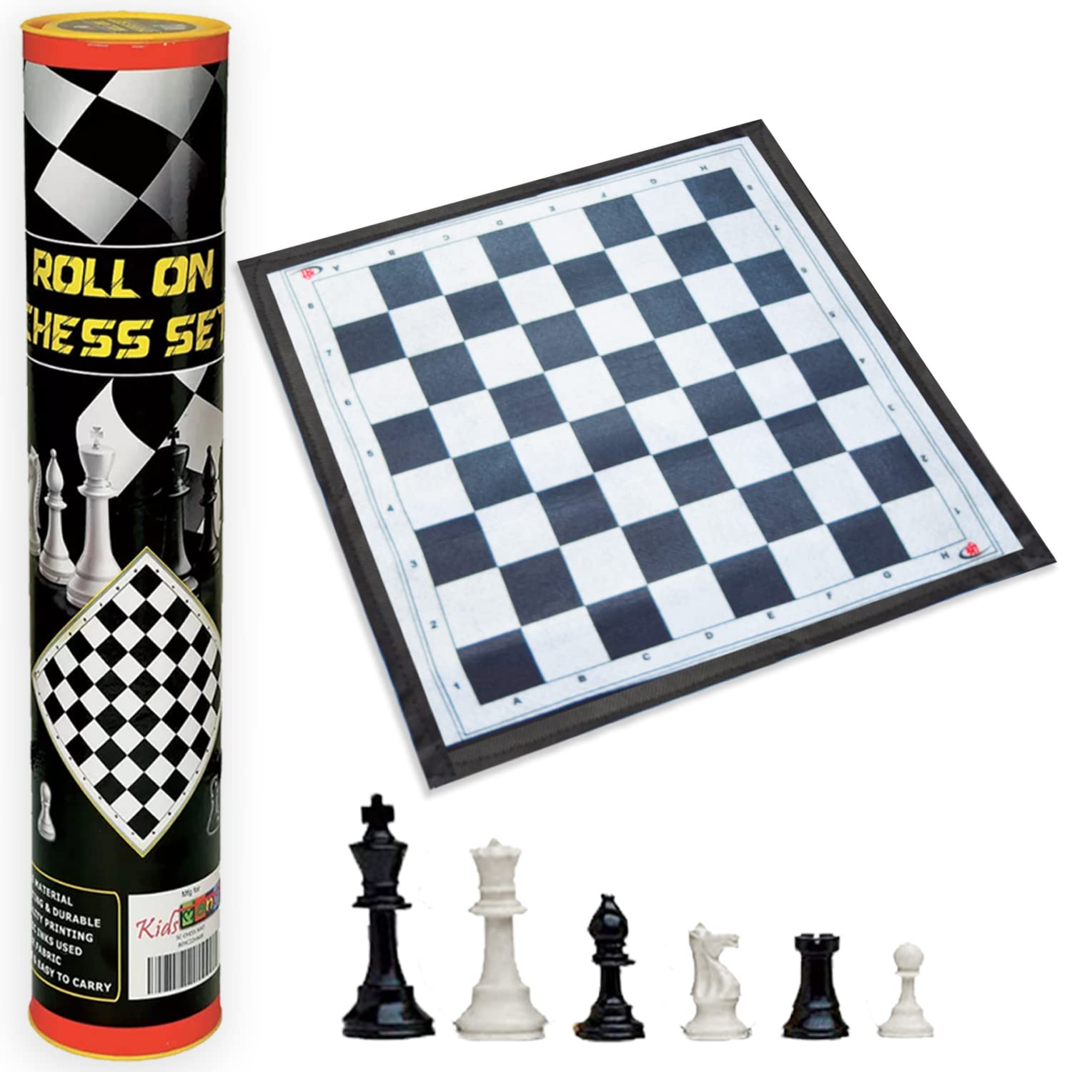 Kids Mandi travel chess set in multicolor - lightweight and portable