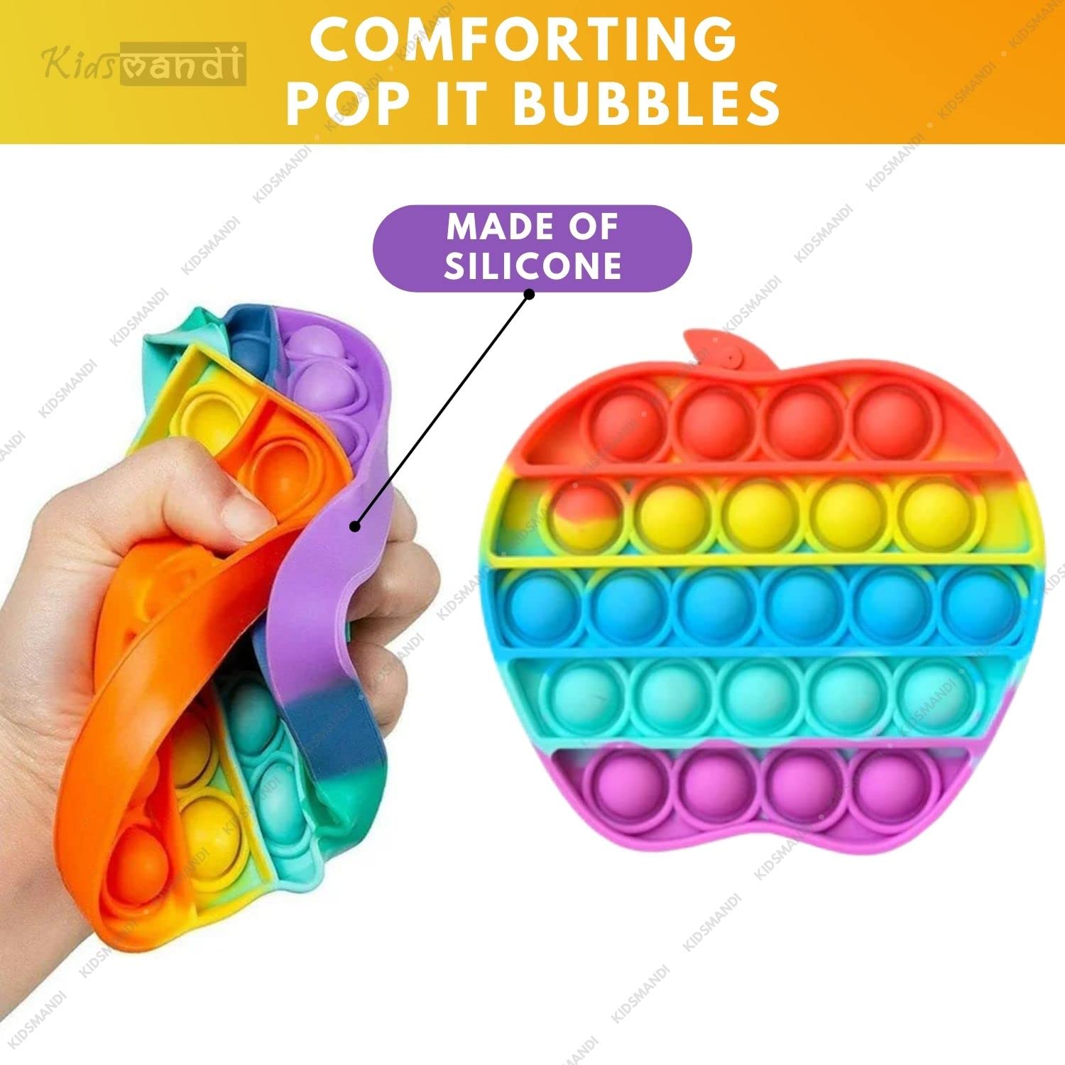 Kids Mandi Pop It Bubble Fidget Toy Sensory Tool