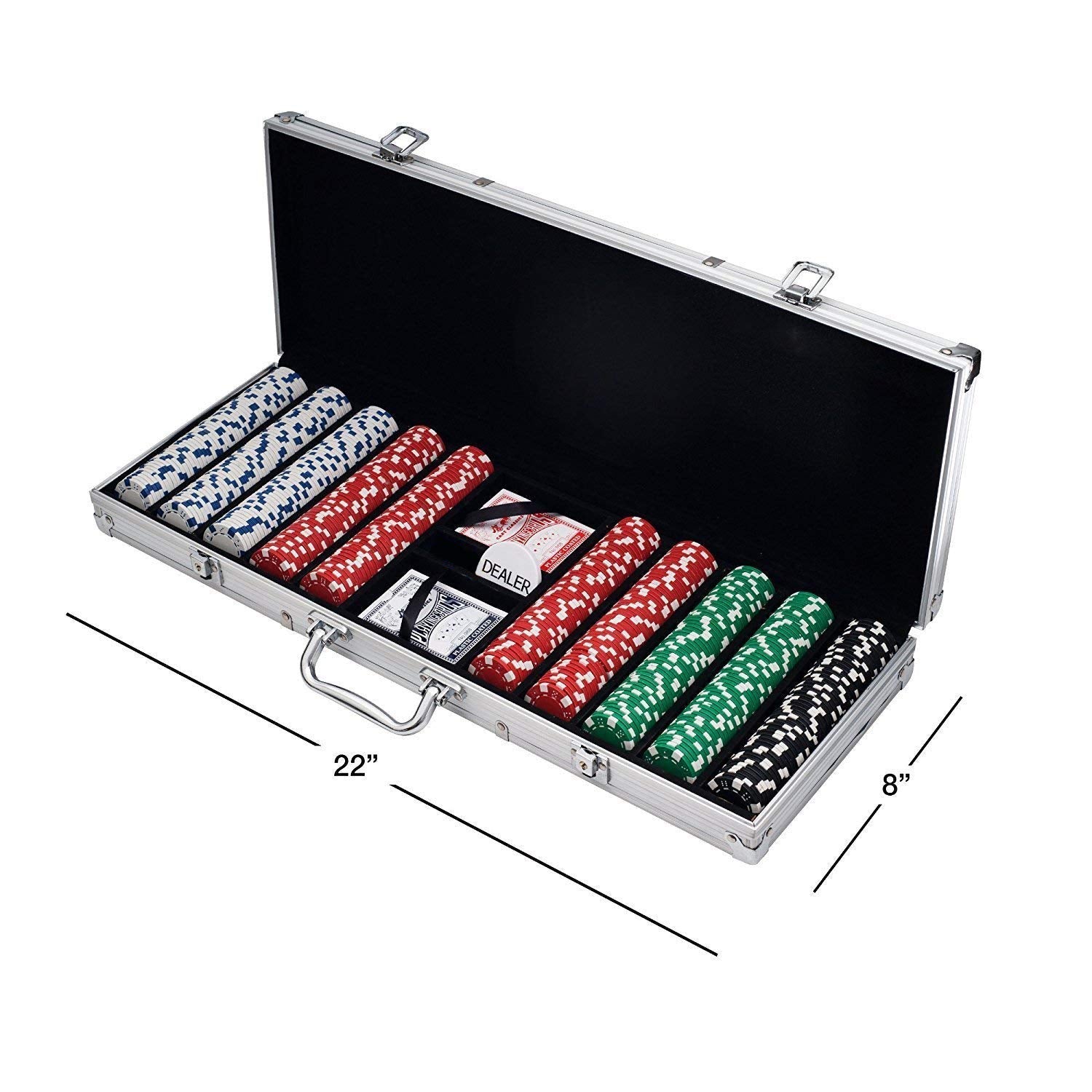 KIDS MANDI complete poker game set with chips, cards, and case