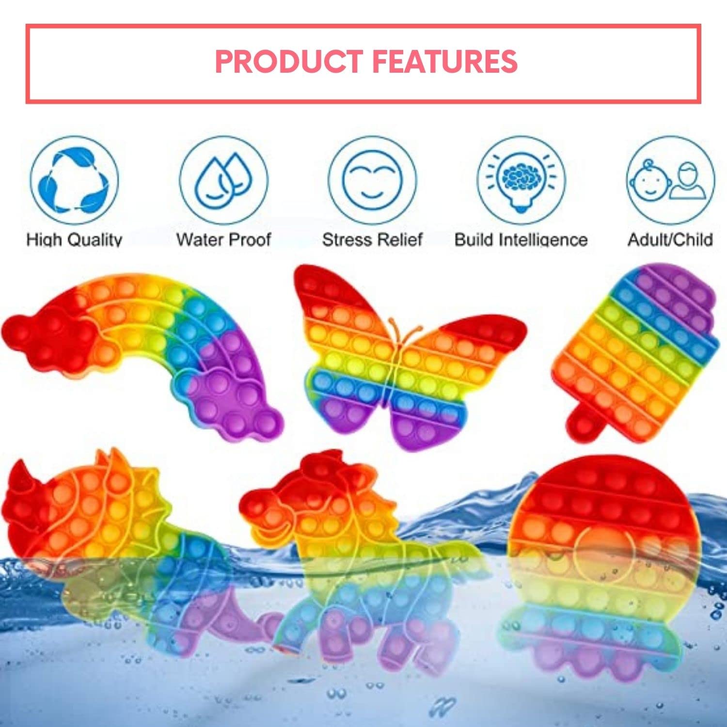 Kids Mandi Pop It Bubble Fidget Toy Sensory Tool