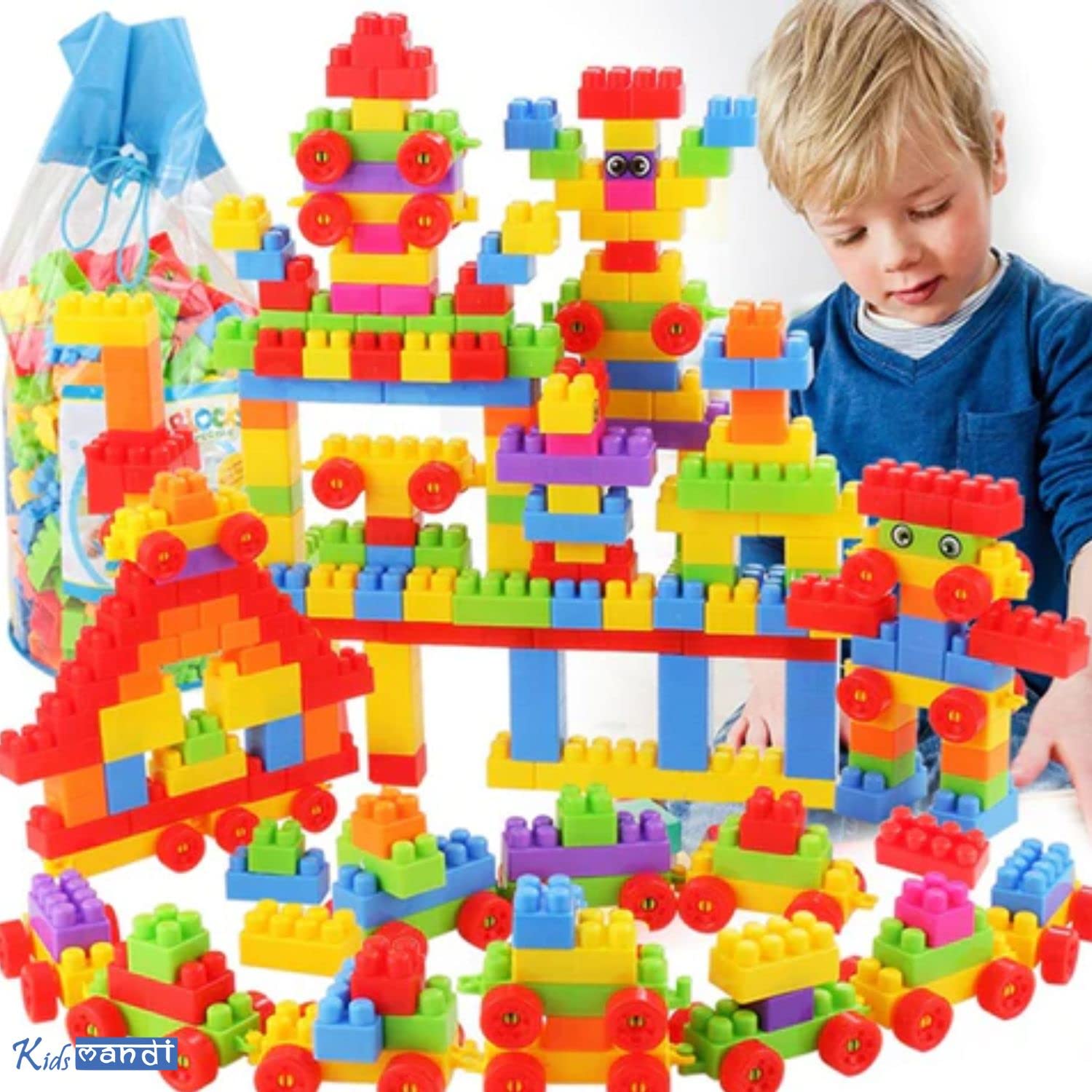Kids Mandi - 88 pcs building blocks educational toy.