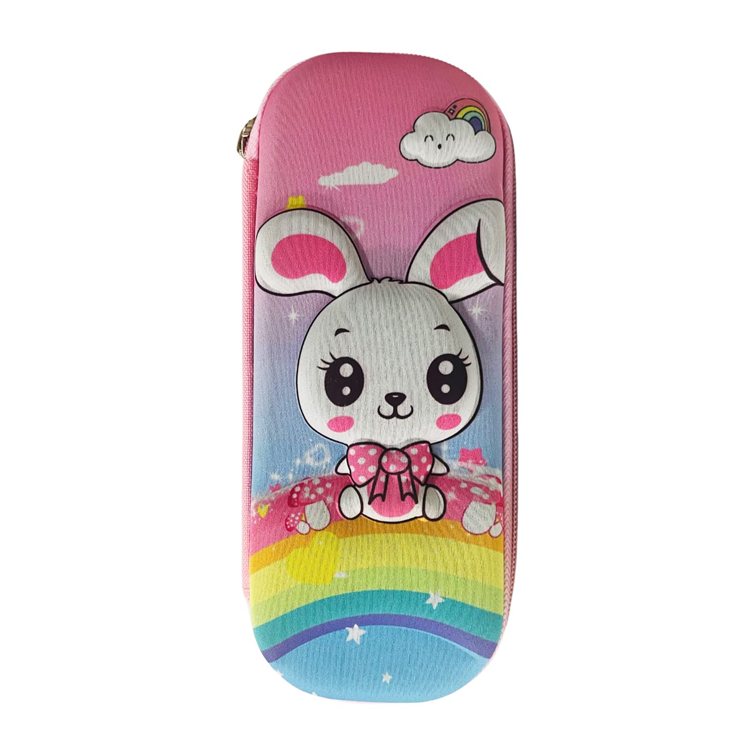 Kids Mandi 3D design Eva pencil case with mesh compartment