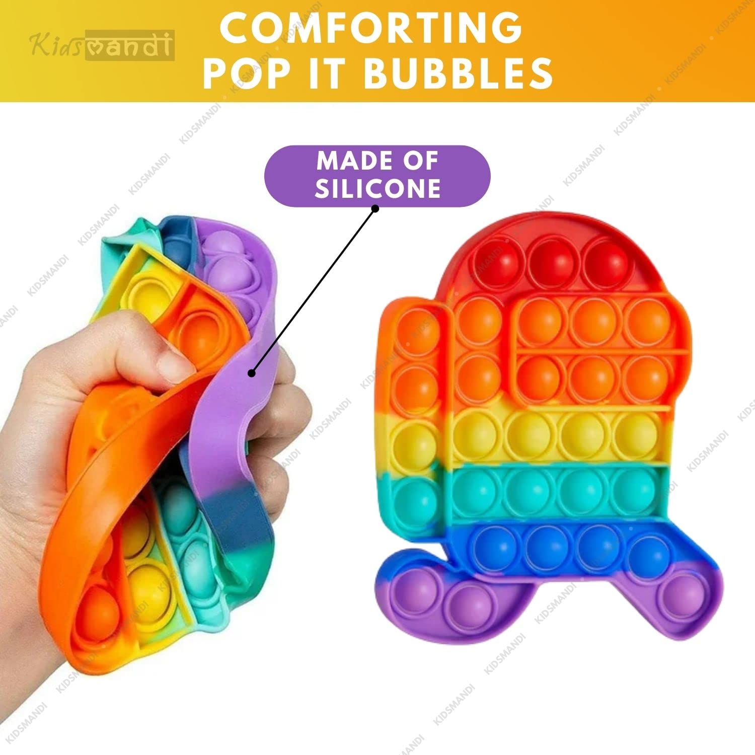 Kids Mandi Pop It Bubble Fidget Toy Sensory Tool