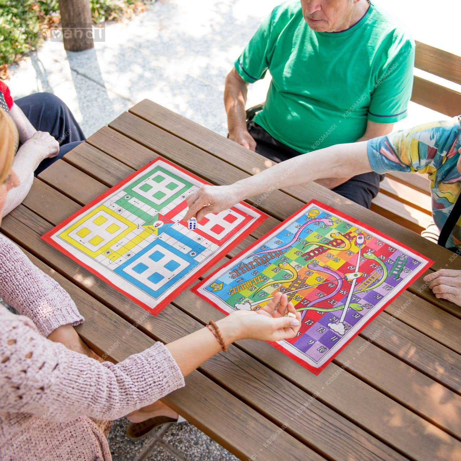Kids Mandi Ludo Board Game Snake and Ladder Mat Game