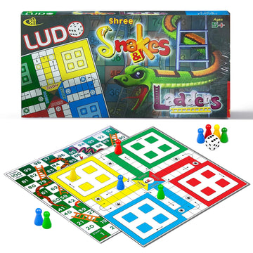 Kids Mandi Ludo Snake and Ladder Board Game 14 inch