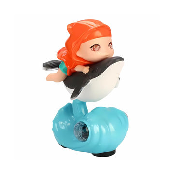 Kids Mandi Musical Whale Toy with Lights & Sound | 360° Rotating Bump-and-Go Movement | Interactive Moving Toy for Kids (Multicolour)