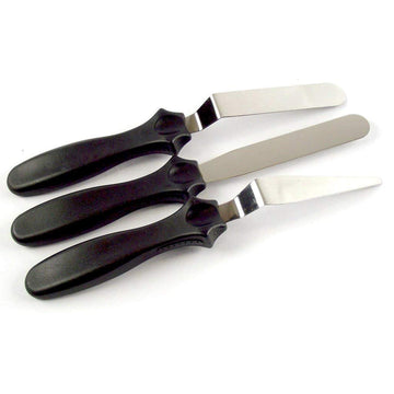 Mundal Multi-Function Cake Icing Spatula Knife - Set of 3 Pieces (Multicolor)