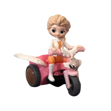 Kids Mandi Dancing Girl Tricycle Toy | Battery Operated Musical Toy with Lights | Moving Action Toy for Kids (Pink, Multicolour)